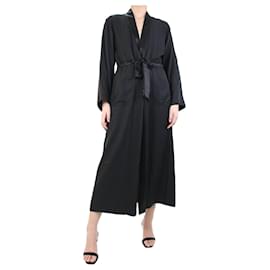 Eres-Black silk robe - size S/M-Black