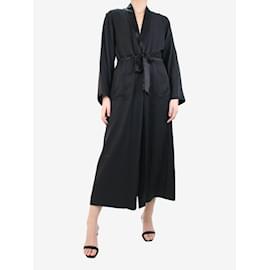 Eres-Black silk robe - size S/M-Black