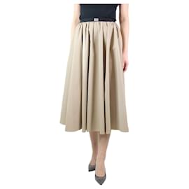 Miu Miu-Beige elasticated pocket skirt - size UK 8-Other