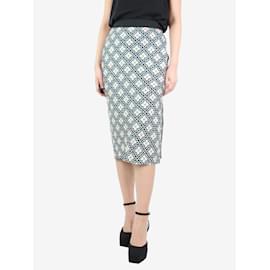Theory-Green printed slip-on skirt - size S-Green