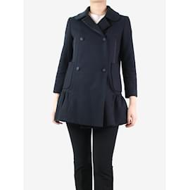 Miu Miu-Manteau en laine noir à boutonnage doublé - taille UK 8-Noir