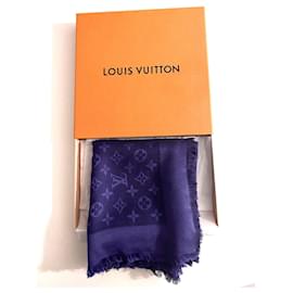 Louis Vuitton-Châle Classic Monogram Bleu nuit-Bleu Marine