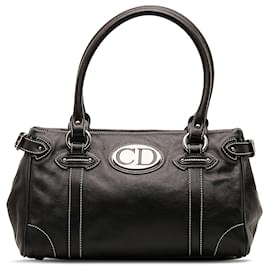 Dior-Dior Black Leather Saint Germain Handbag-Black