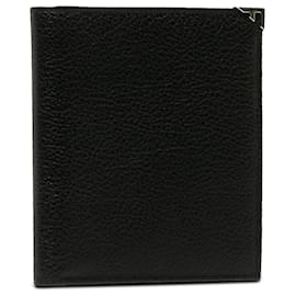 Salvatore Ferragamo-Ferragamo Black Leather Small Wallet-Schwarz