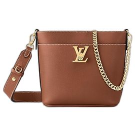 Louis Vuitton Bolsa de couro LV Lock and walk Marrom