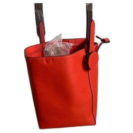 Bolso tipo cubo Hermès Halter 17 de piel naranja Naranja