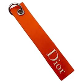 Dior-DIOR "Remove Before Flight" rubber accessory-White,Orange
