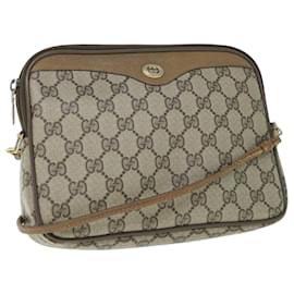 Gucci-Bolso de hombro de lona GUCCI GG PVC Beige Auth yk9829-Beige