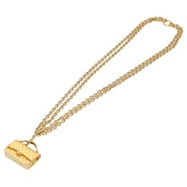 Chanel-CHANEL Necklace Gold Tone CC Auth hk964-Other
