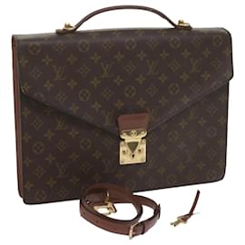 Louis Vuitton-LOUIS VUITTON Monogram Porte Documents Bandouliere Bag M53338 LV Auth 61491-Monograma