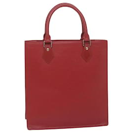 Louis Vuitton-LOUIS VUITTON Epi Sac Plat PM Sac à main Rouge Rouge LV Auth 60899-Rouge