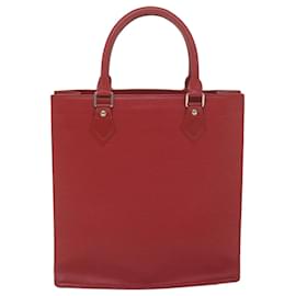 Louis Vuitton-Bolso de mano LOUIS VUITTON Epi Sac Plat PM Rojo Rouge Autenticación LV 60899-Roja