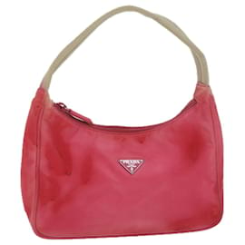 Prada-Bolsa de mão PRADA em nylon rosa Auth 61293-Rosa