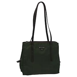 Prada-PRADA Shoulder Bag Nylon Green Auth bs10430-Green