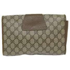 Gucci-GUCCI Pochette Linea GG Canvas Web Sherry PVC Beige Verde Rosso Aut 61258-Rosso,Beige,Verde