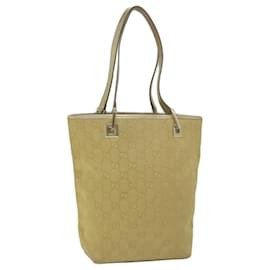 Gucci-GUCCI GG Canvas Tote Bag Gold 002 1099 auth 61245-Golden