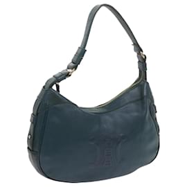 Céline-CELINE Shoulder Bag Leather Blue Auth 60323-Blue
