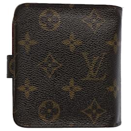 Louis Vuitton-LOUIS VUITTON Monogram Compact zip Wallet M61667 LV Auth 60097-Monogram