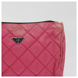 Prada-PRADA Pouch Nylon Pink Auth bs10549-Pink