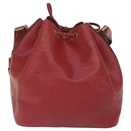 Louis Vuitton-LOUIS VUITTON Epi Petit Noe Shoulder Bag Red M44107 LV Auth 61816-Red