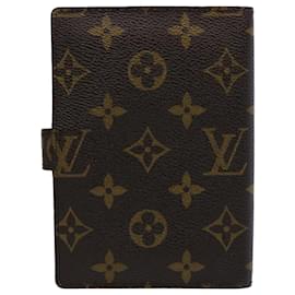 Louis Vuitton-LOUIS VUITTON Monogram Agenda PM Day Planner Cover R20005 Autenticação de LV 61677-Monograma