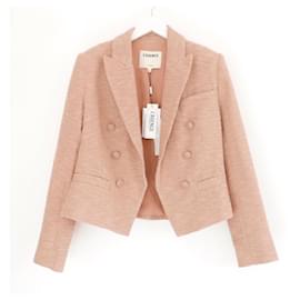 L'Agence-L’Agence Brooke Blazer Jacket-Pink,Peach