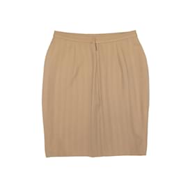 Autre Marque-Vintage Tan Omo Norma Kamali Pencil Skirt Size US 6-Camel