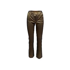 Romeo Gigli-Vintage Gold & Multicolor Romeo Gigli Striped Pants Size EU 36-Golden