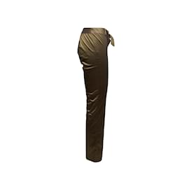 Romeo Gigli-Vintage oro y multicolor Romeo Gigli pantalones a rayas tamaño UE 36-Dorado