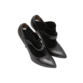 Autre Marque-Black Maison Margiela Replica Pointed-Toe Booties Size 37-Black