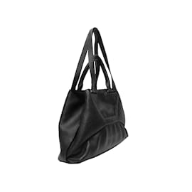 Akris-Black Akris Leather Tote Bag-Black
