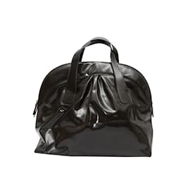 Marni-Black Marni Patent Top Handle Bowler Bag-Black