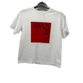 Max & Co-Camiseta MAX & CO.Algodão S Internacional-Branco