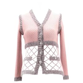 Chanel-CHANEL  Knitwear T.fr 34 silk-Pink