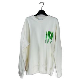 JW Anderson Slime Sweatshirt Weiß Baumwolle Weiß Mehrfarben