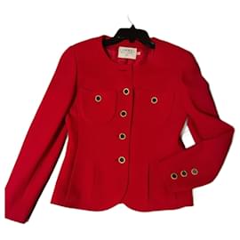 Chanel Jackets Red