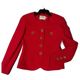 Chanel Chaquetas Roja