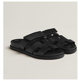 Hermès-Sandalias Hermès Chipre-Negro