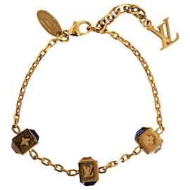 Louis Vuitton-Louis Vuitton Bracelet Gamble en cristal d'or-Doré