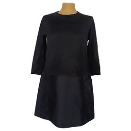 Cos Black Wool Dress Black