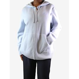 Burberry-Blue cashmere double faced hoodie - size XXXL-Blue