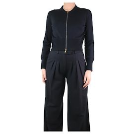 Theory Black cropped knit jacket - size M Black