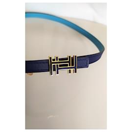 Hermès-Hermès H belt-Blue