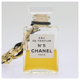 Chanel-CHANEL Perfume N°‹5 Colar de corrente em tom dourado transparente CC Auth bs10372-Outro