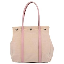 Prada-PRADA Tote Bag Canvas Pink Auth 60803-Pink