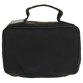 Fendi-Bolsa cosmética FENDI Vanity Nylon Preto Auth yb437-Preto