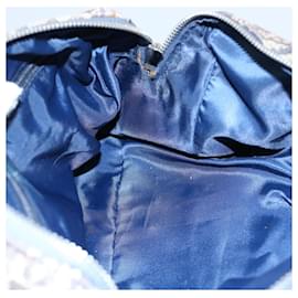 Christian Dior-Bolsa de mão Christian Dior Trotter em lona Marinha Auth 60745-Azul marinho