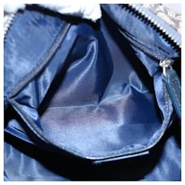 Christian Dior-Bolsa de mão Christian Dior Trotter em lona Marinha Auth 60745-Azul marinho