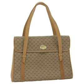 Gucci-GUCCI Micro GG Supreme Hand Bag PVC Leather Beige 000 46 4857 Auth th4354-Beige