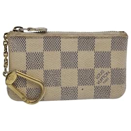 Louis Vuitton-Bolsa Moeda LOUIS VUITTON Damier Azur Pochette Cles N62659 Autenticação de LV 60614-Outro